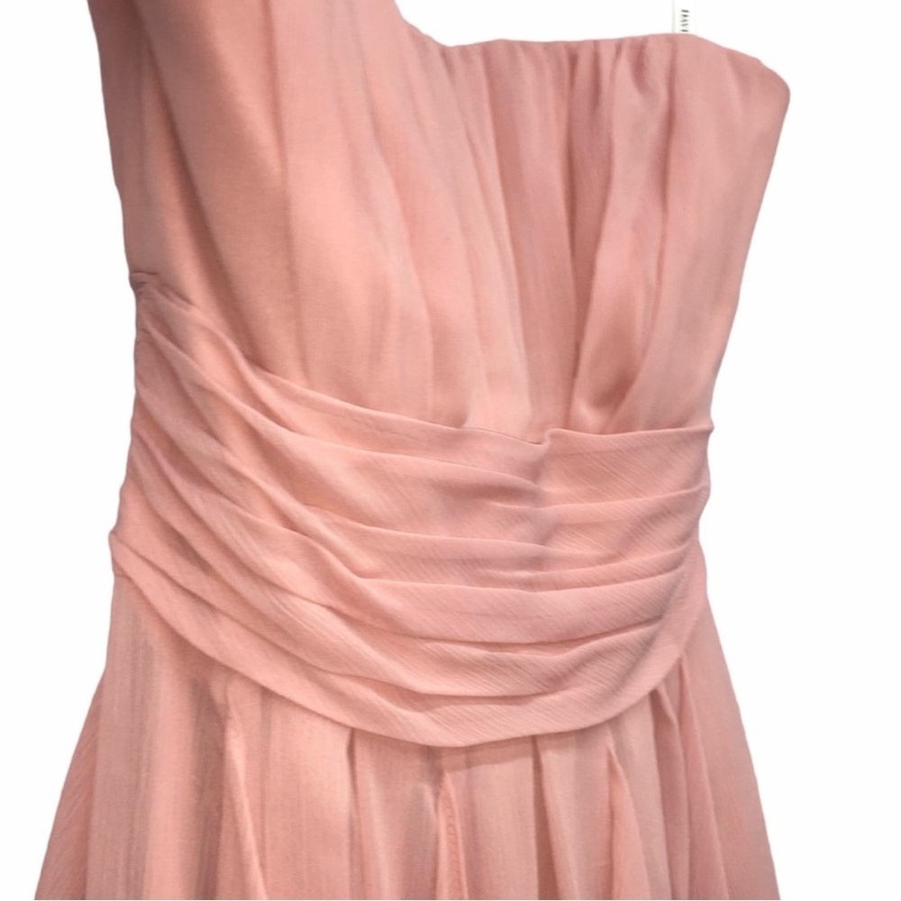 David’s Strapless Chiffon Dusty Blush Pink Prom Dress Size 4 - Picture 5 of 6
